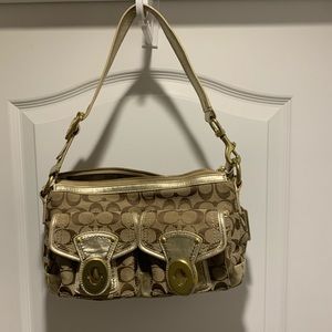 Coach canvas and leather purse